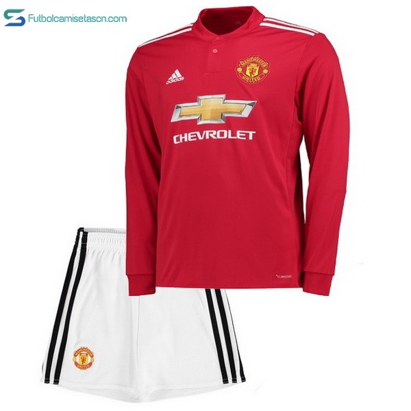 Camiseta Manchester United 1ª ML Niños 2017/18